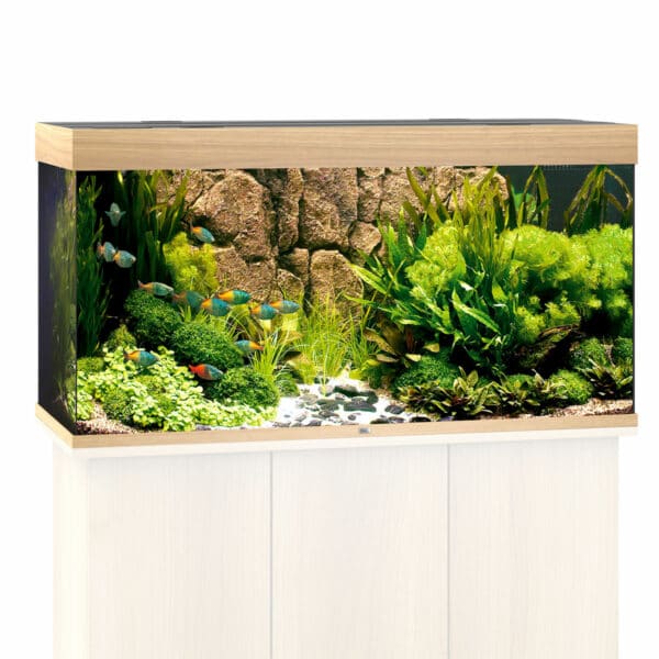 Juwel Rio 350 LED Komplett Aquarium ohne Schrank helles holz