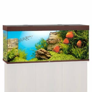 Juwel Rio 450 LED Komplett Aquarium ohne Schrank dunkles holz