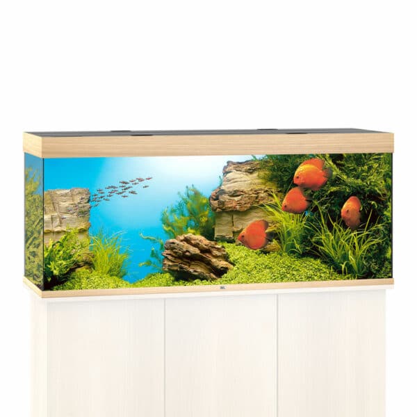 Juwel Rio 450 LED Komplett Aquarium ohne Schrank helles holz