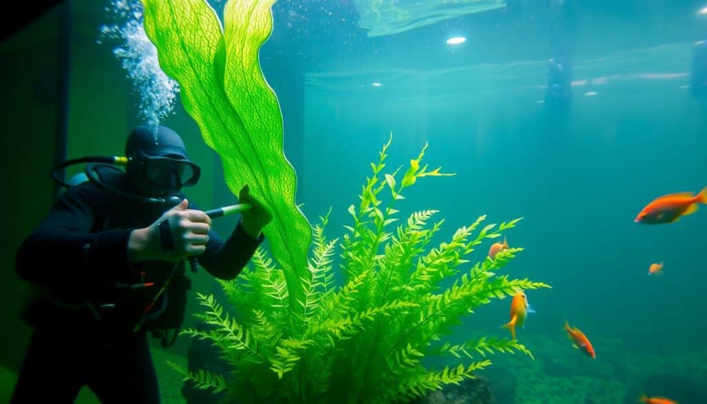 grünes wasser im aquarium was tun