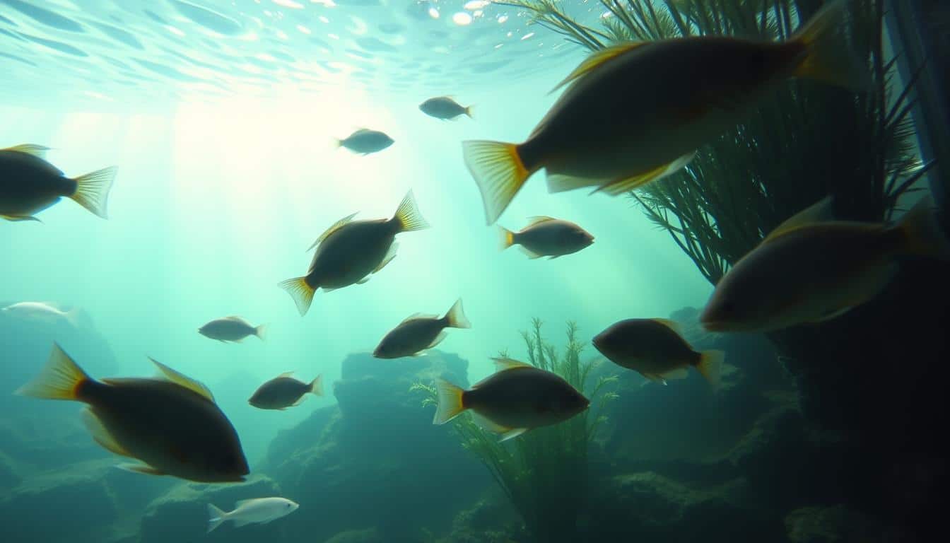 wie schlafen fische im aquarium